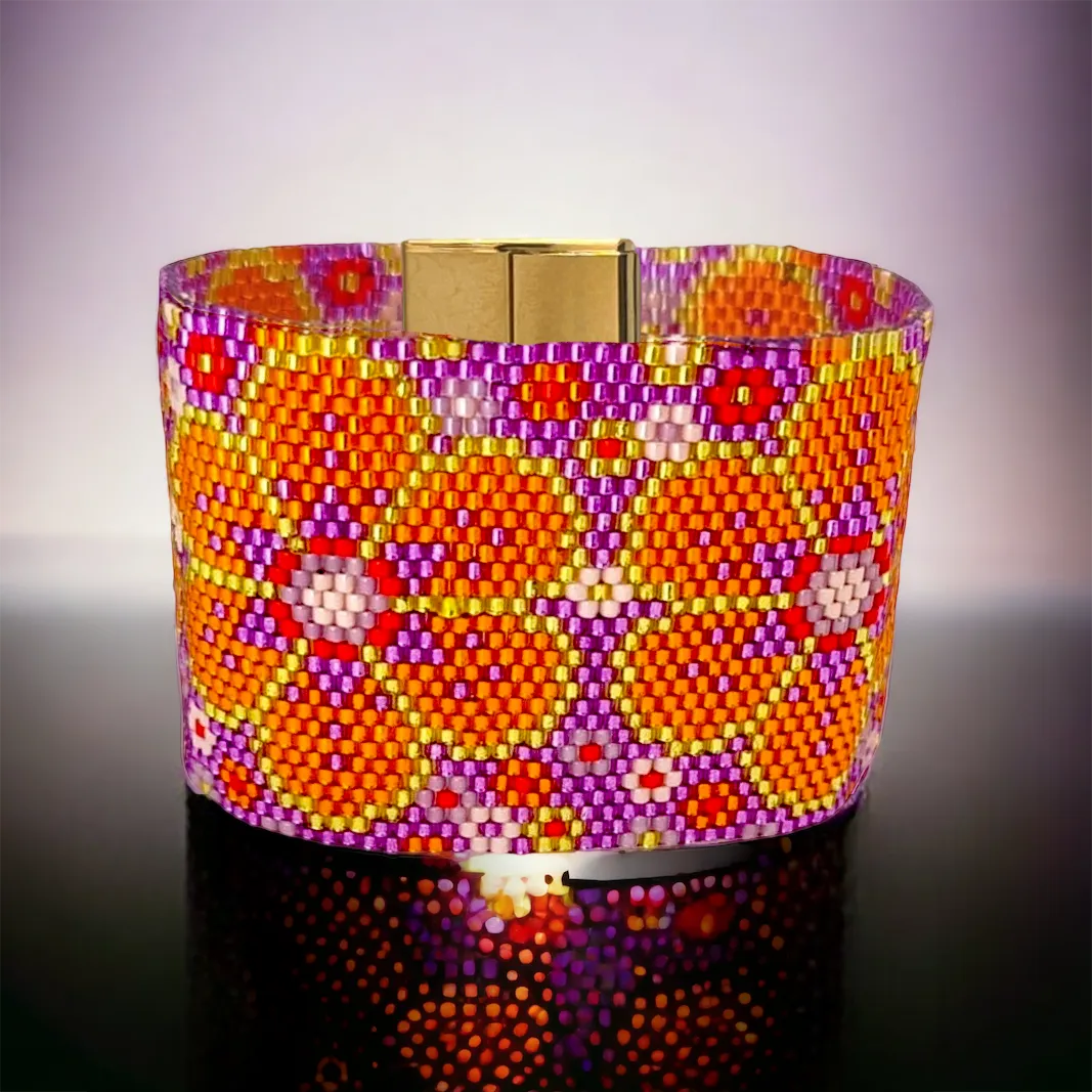Vertical Peyote Pattern - Bracelet SEVENTIES
