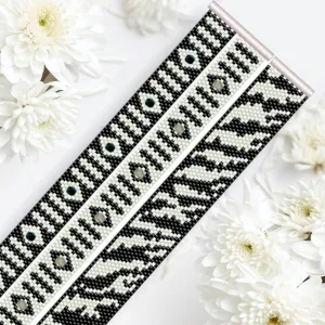 Vertical Peyote Pattern - Bracelet ZEBRE
