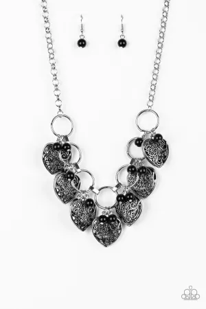 Very Valentine Black Paparazzi Necklace