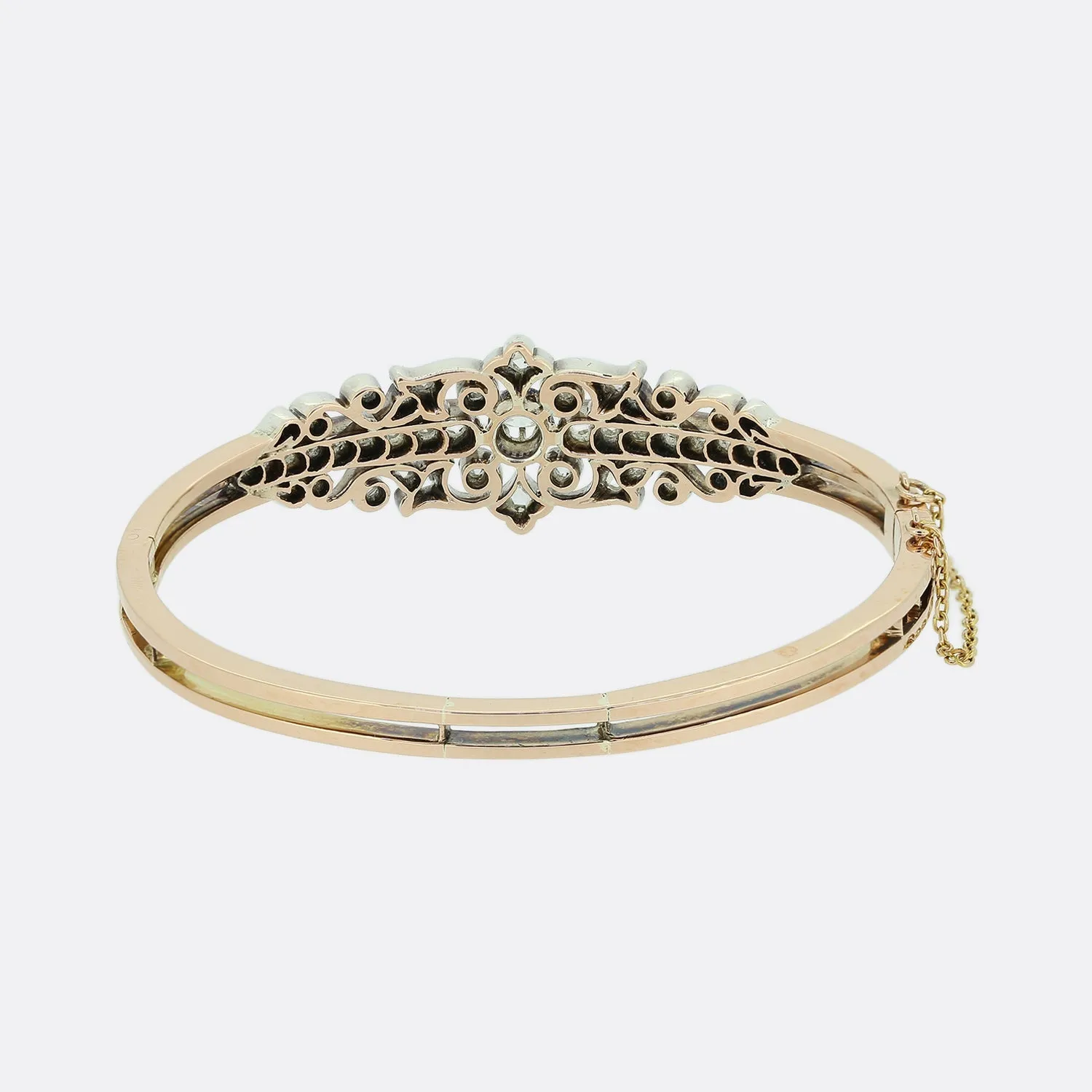 Victorian 1.20 Carat Diamond Hinge Bangle