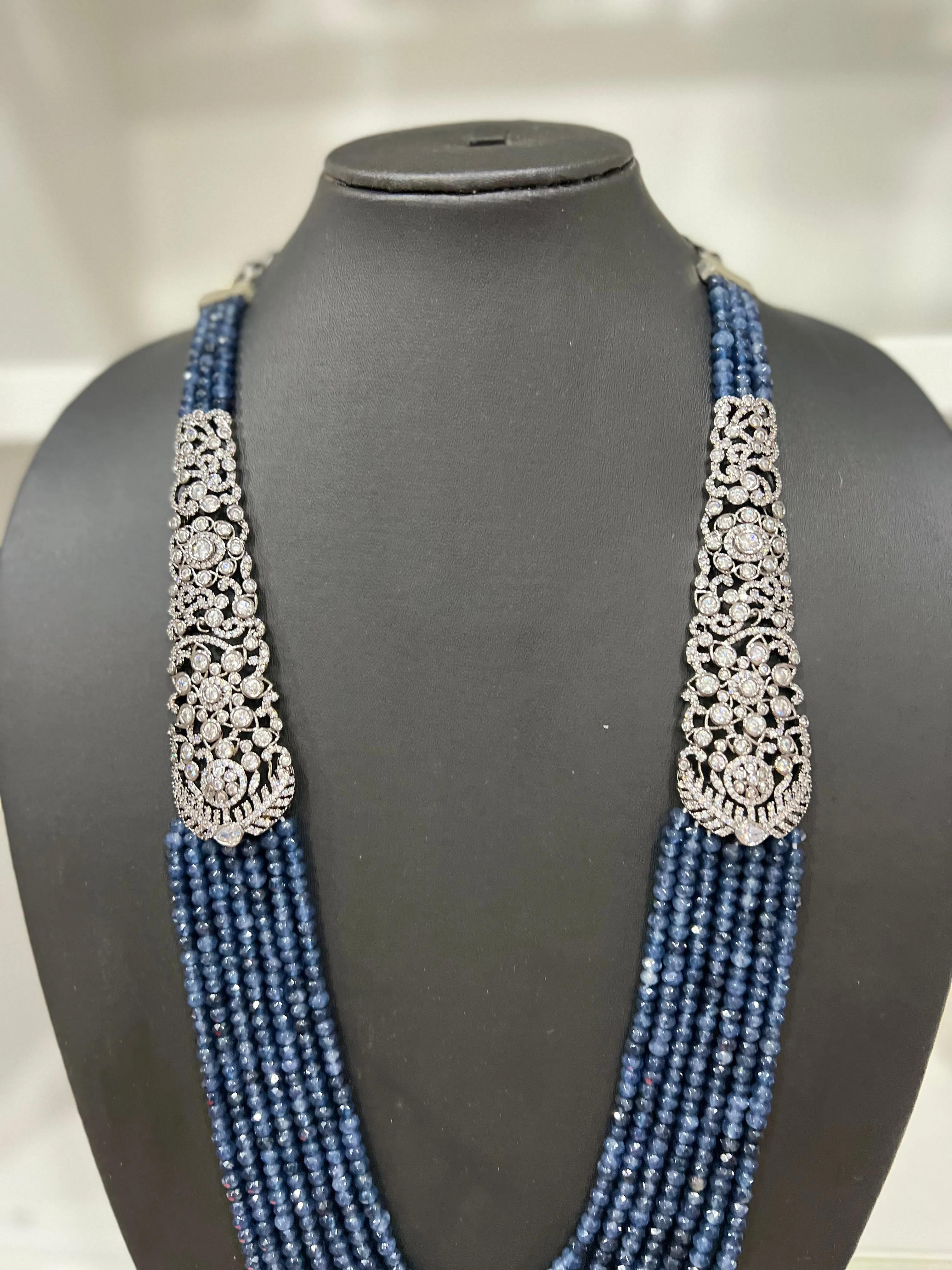 Victorian CZ Multilayer Beaded Necklace
