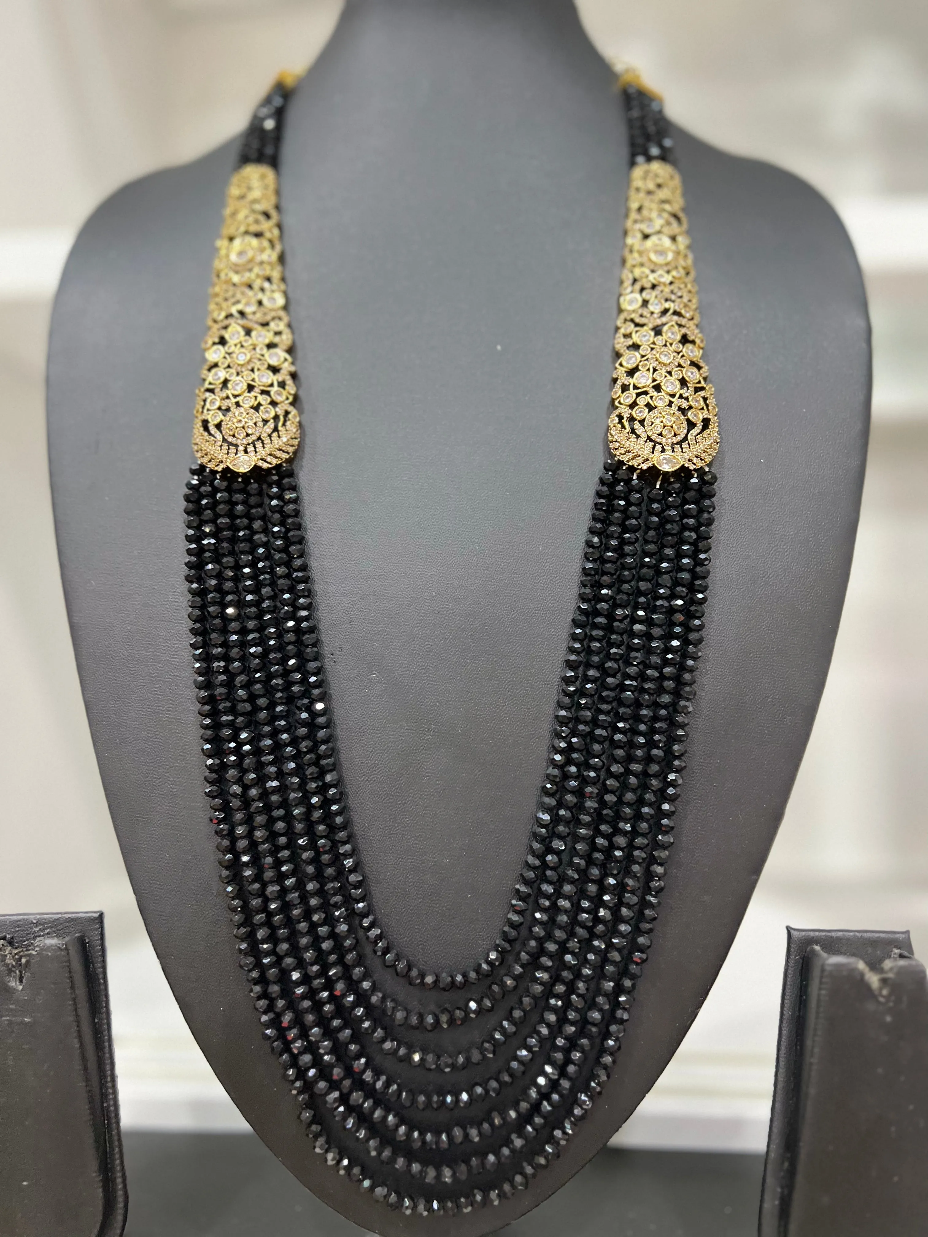 Victorian CZ Multilayer Beaded Necklace