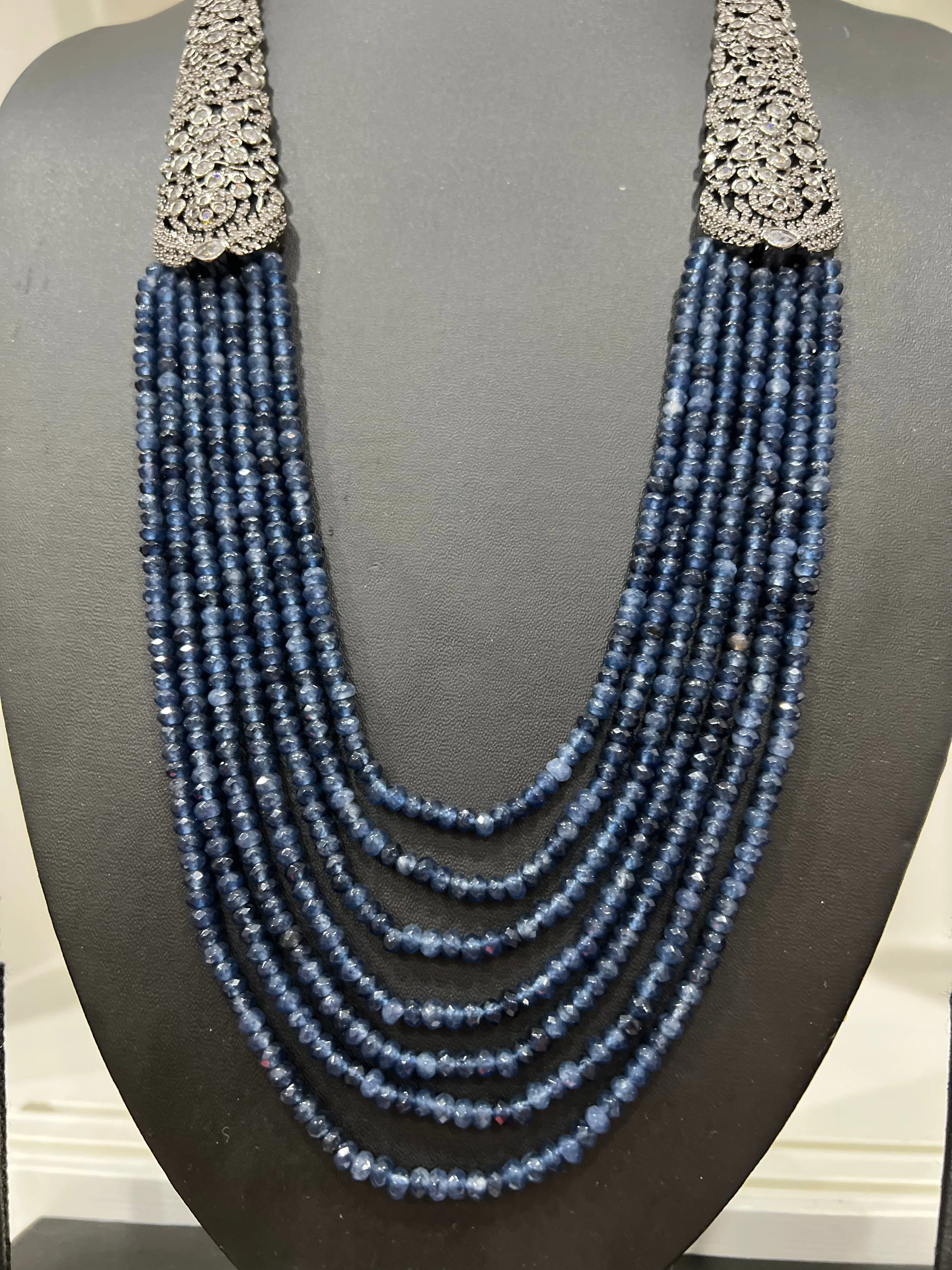 Victorian CZ Multilayer Beaded Necklace