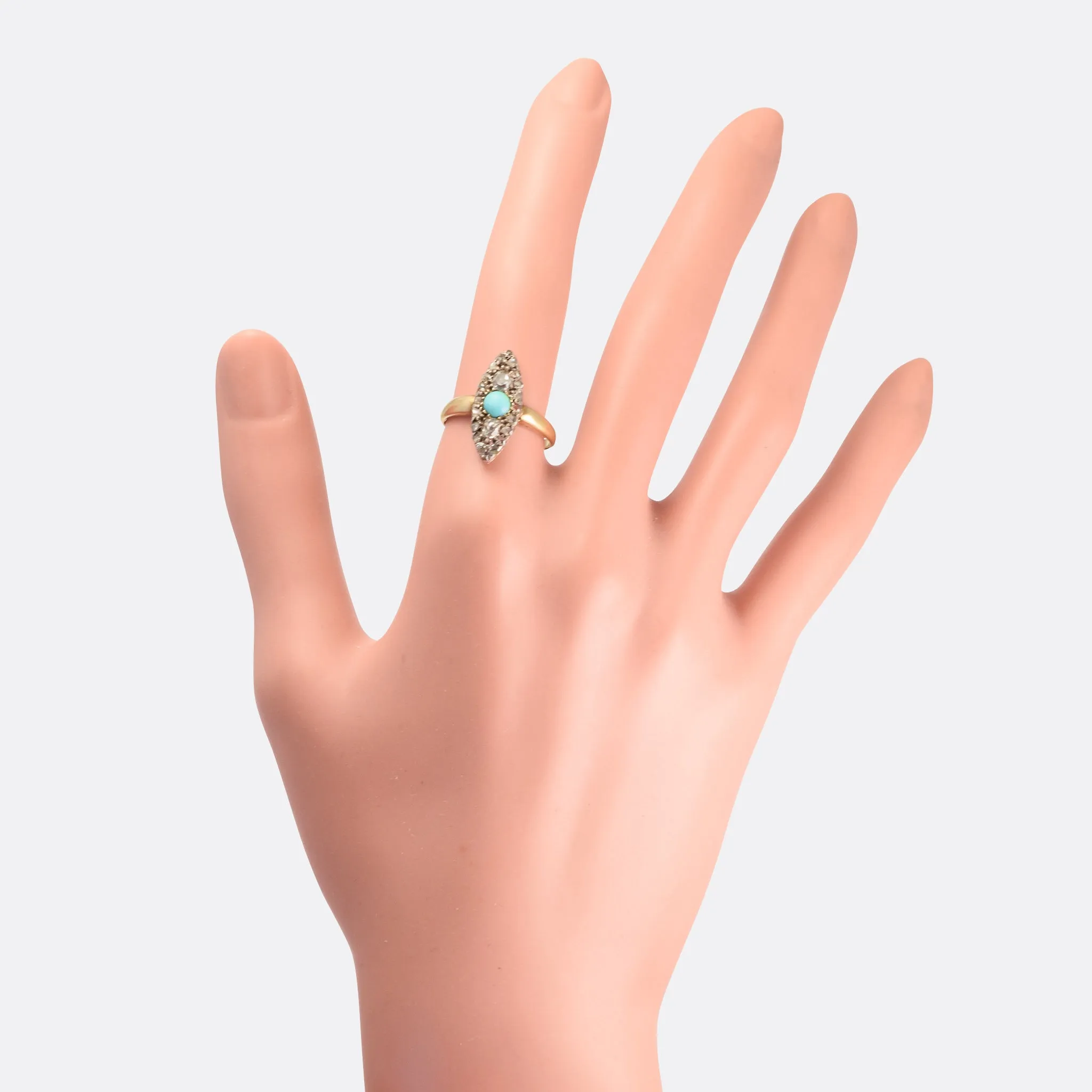 Victorian Turquoise & Diamond Marquise Ring