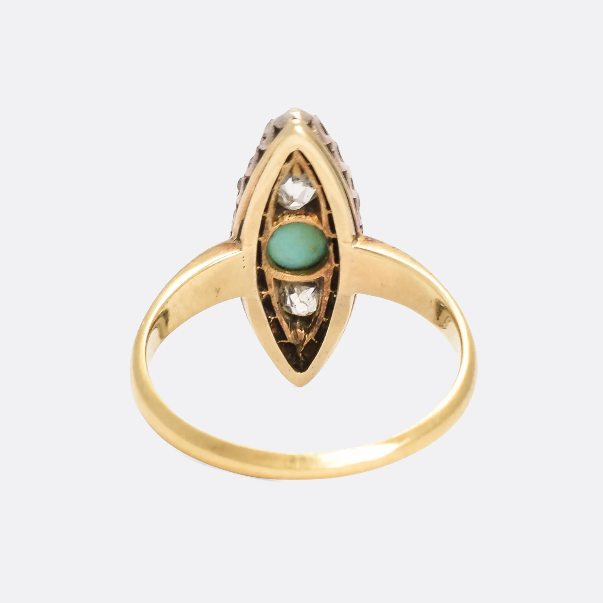 Victorian Turquoise & Diamond Marquise Ring