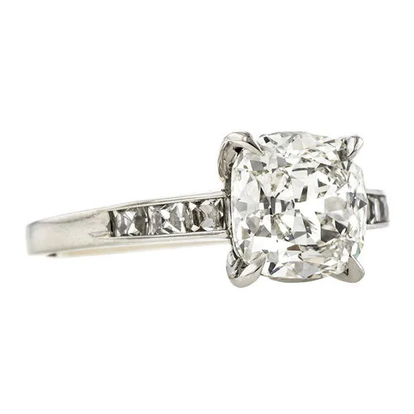 Vintage Engagement Ring, Cushion 2.02ct