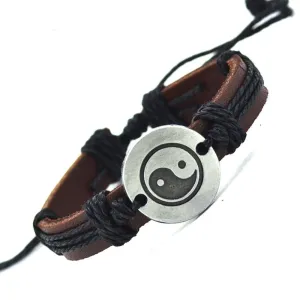 Vintage Leather Bracelet New Hot Women Handmade Twine Bracelet Genuine Leather Artificial Cuff Bracelet For Friendship