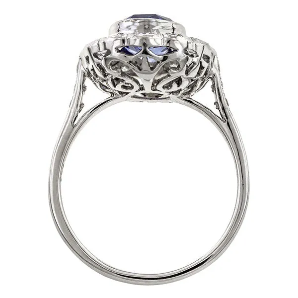 Vintage Sapphire & Diamond Engagement Ring