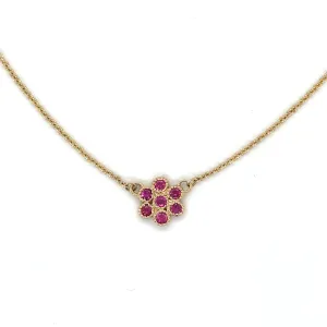 Water Lily Necklace/Pink Tourmaline