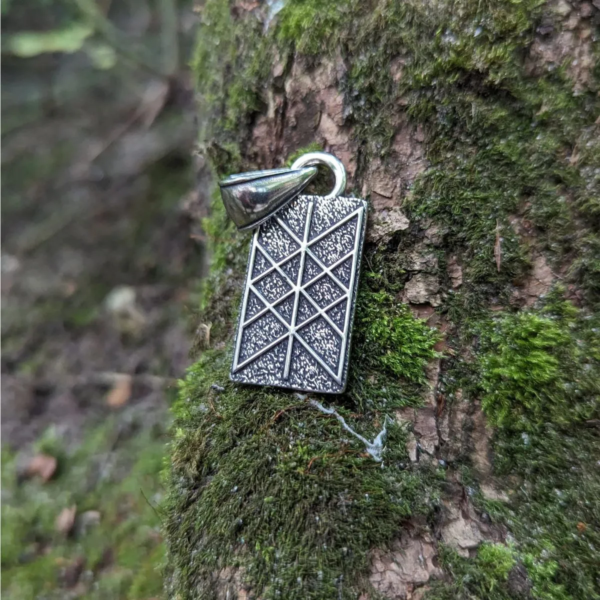 Web of Wyrd silver pendant