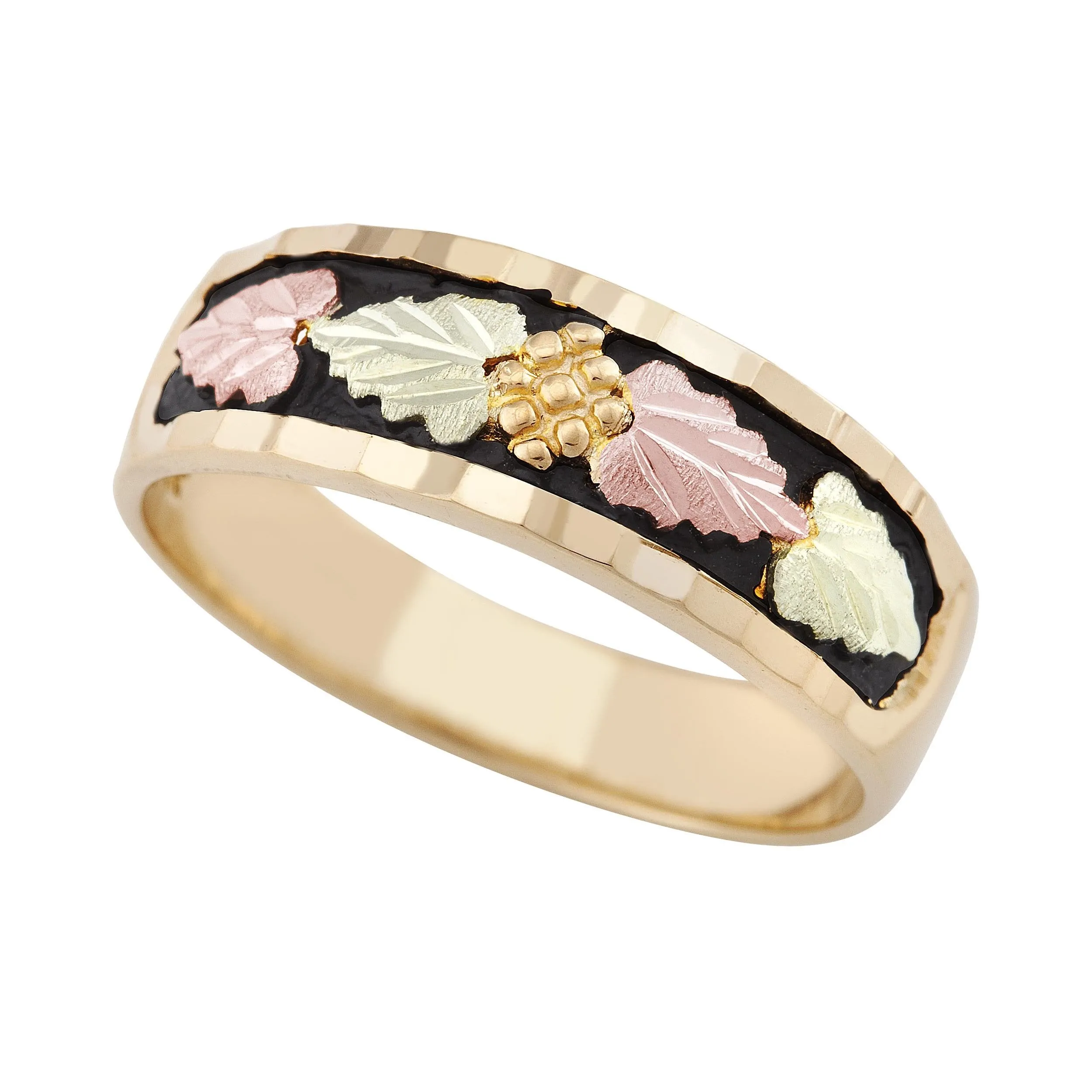 Wedding Style II - Black Hills Gold Mens Ring