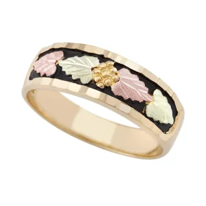 Wedding Style II - Black Hills Gold Mens Ring