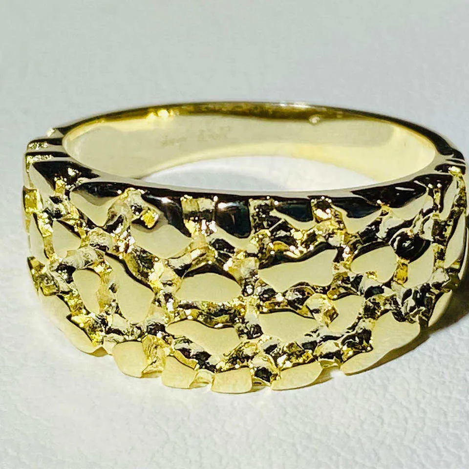 Wholesales Custom Logo Adjustable Gold Rings for Men Cool Brass Rings 14k 18k Gold Men's Gold Rings Jewelry
