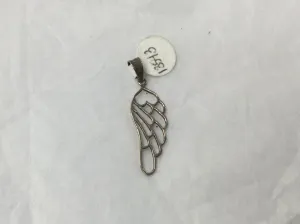 Wing, with Heart in Pattern, Silver