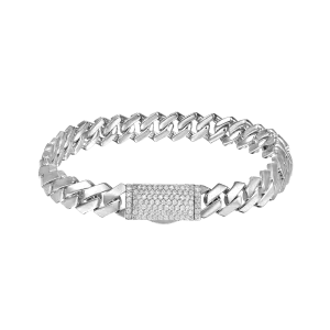 Women's Plain Gold Prong Cuban Link Bracelet - 10mm