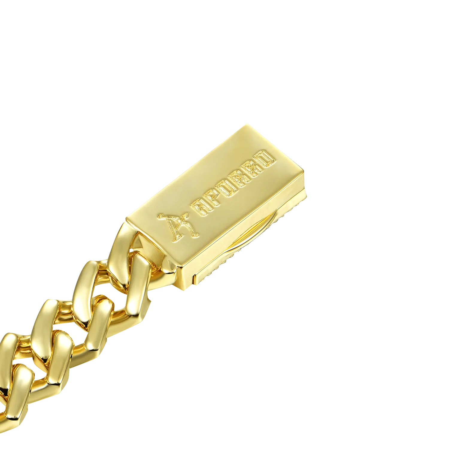 Women's Plain Gold Prong Cuban Link Bracelet - 10mm