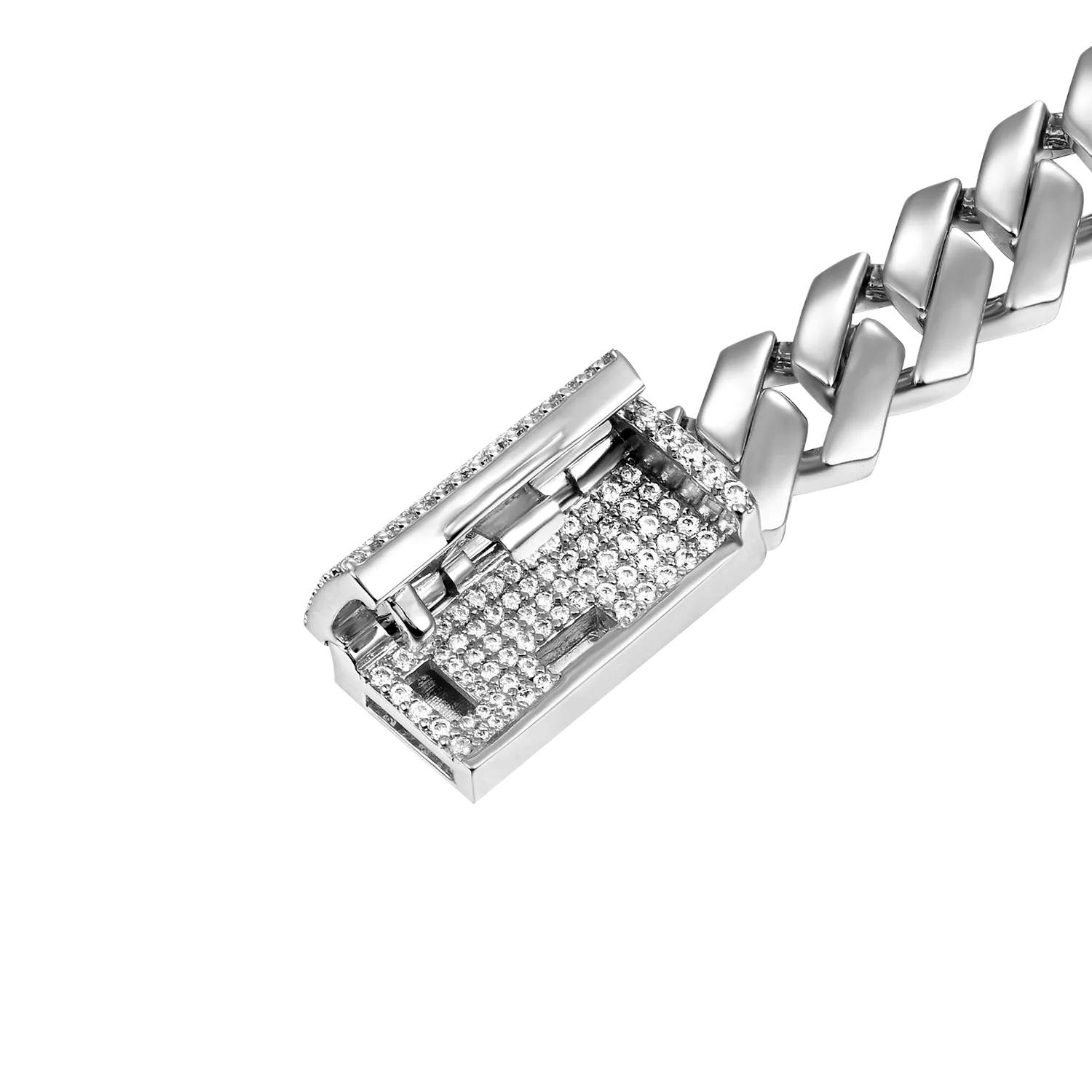 Women's Plain Gold Prong Cuban Link Bracelet - 10mm