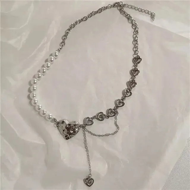 Y2K Aesthetic Pearl Necklace for Creative Outfit Styling