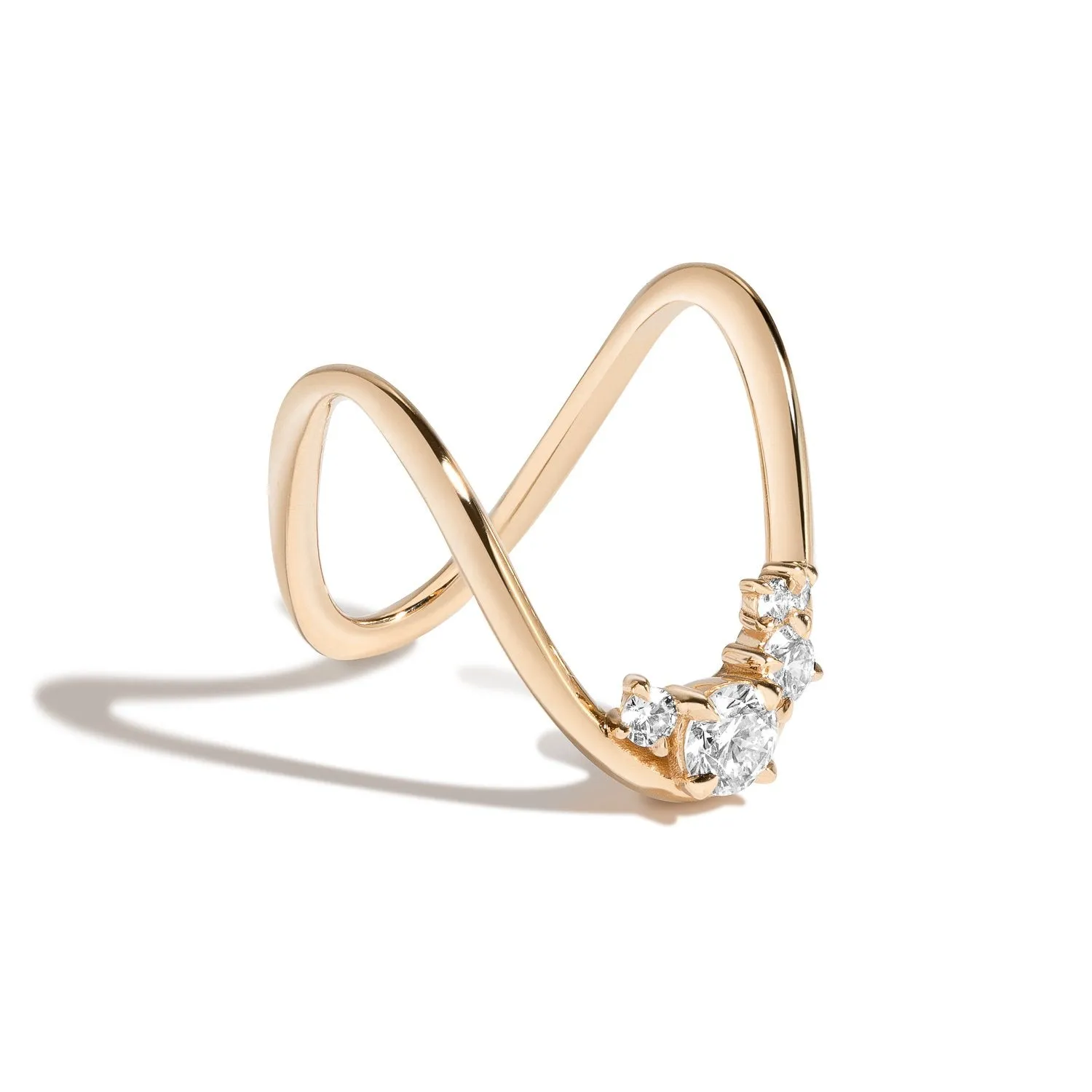 Zaha Cluster Deep Curve Ring
