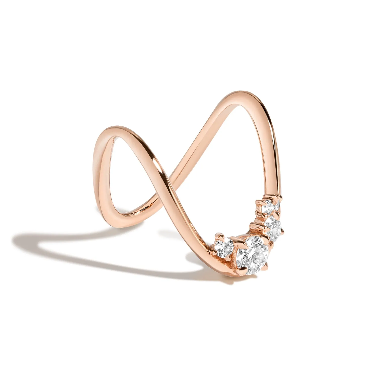 Zaha Cluster Deep Curve Ring