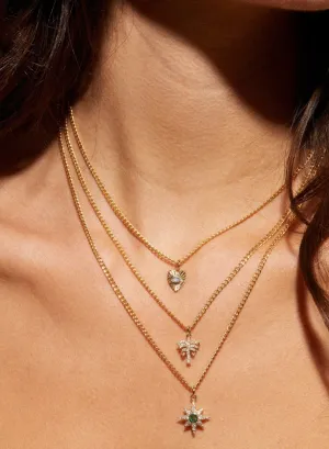 Zahava Heirlooms Mini Diamond Sunbeam Heart Necklace