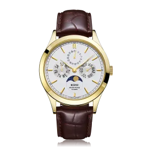 ZEROO C1 CLASSIC MOON PHASEQUARTZ WATCH FOR GENTS - ZC001GWH